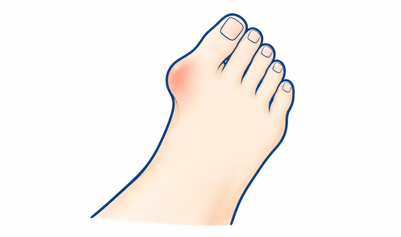 外反母趾の足のイラスト