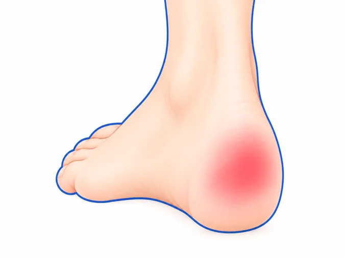 かかとが痛む足のイラスト